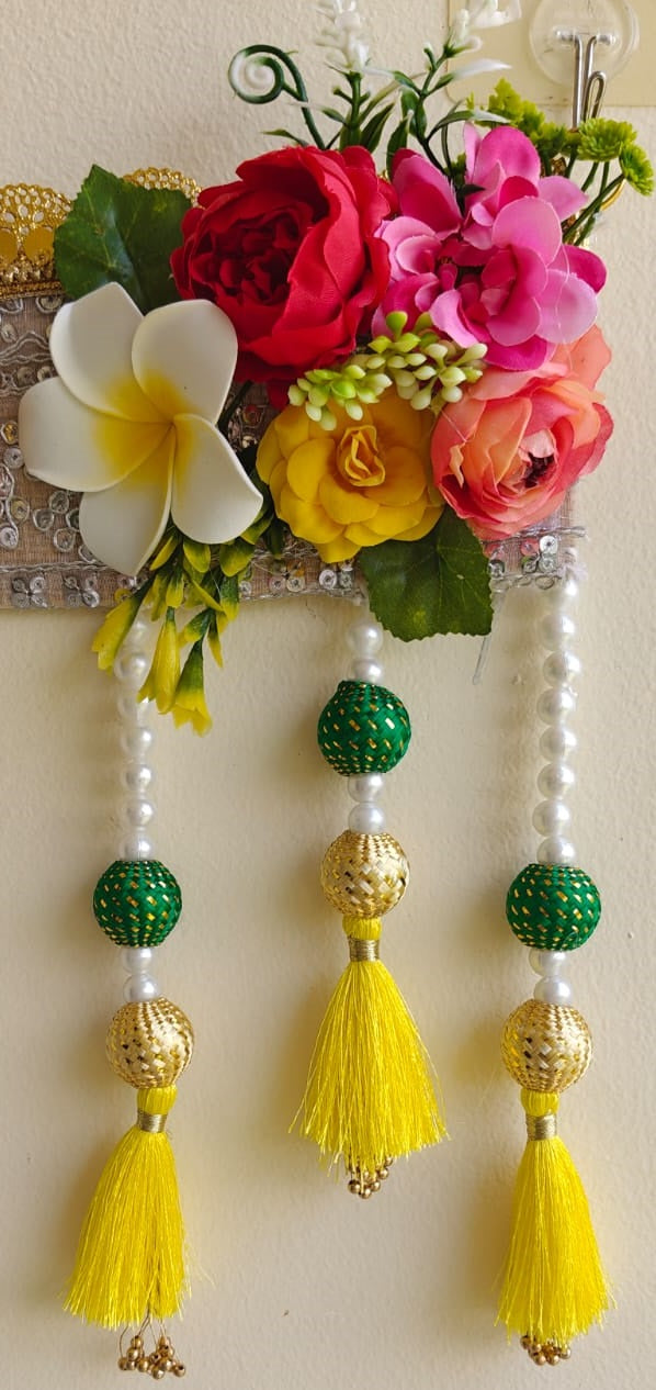 Toran/ Bandhanwar with Golden Ganesh and Shubh-Labh