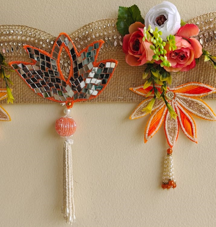 Toran/ Bandhanwar with elegant mirror work