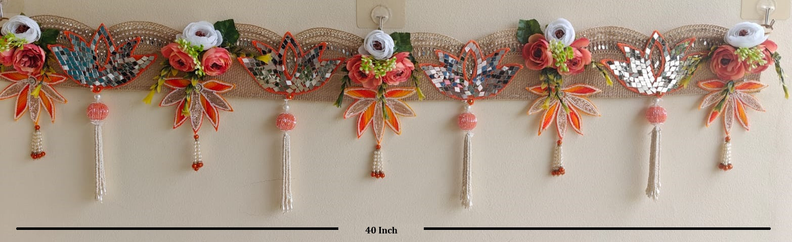 Toran/ Bandhanwar with elegant mirror work