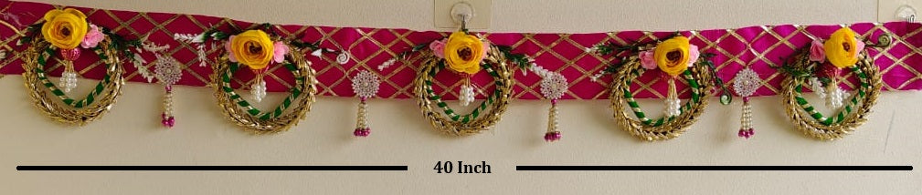 Toran/ Bandhanwar with golden rings