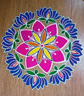 Blue Lotus Rangoli Patch