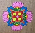 Vibrant Floral Harmony Rangoli Patch
