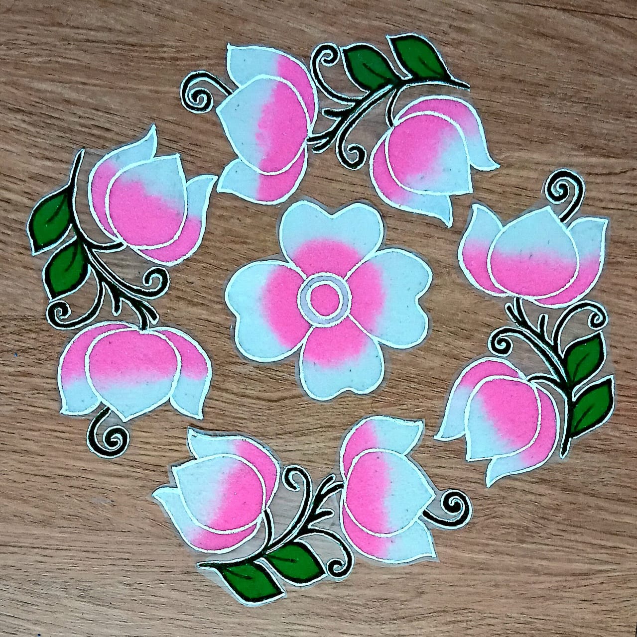 Pink Lotus Rangoli Patch