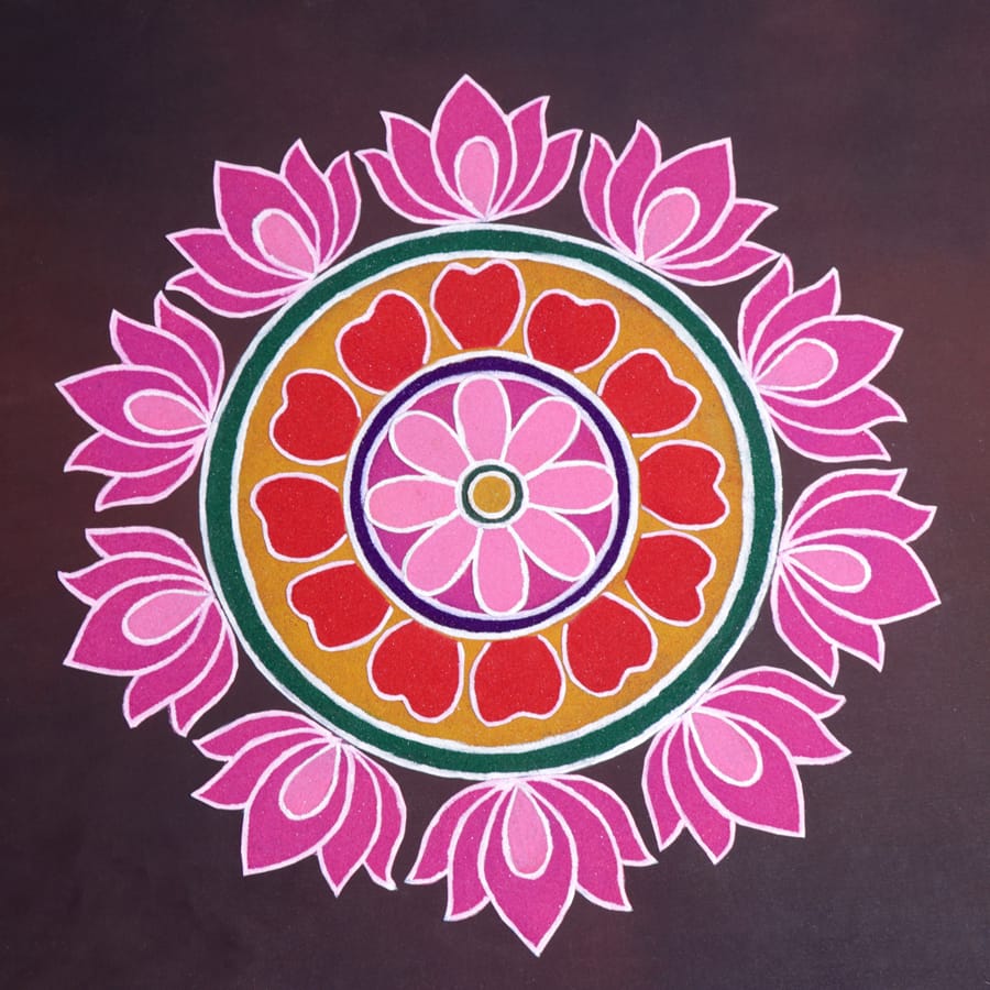 Lotus Bloom vibes Rangoli Patch