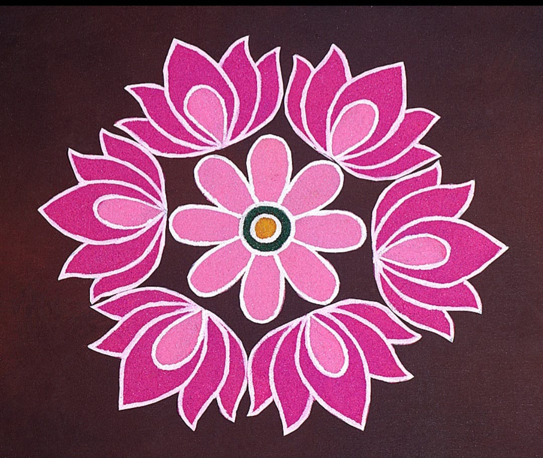 Lotus Bloom vibes Rangoli Patch