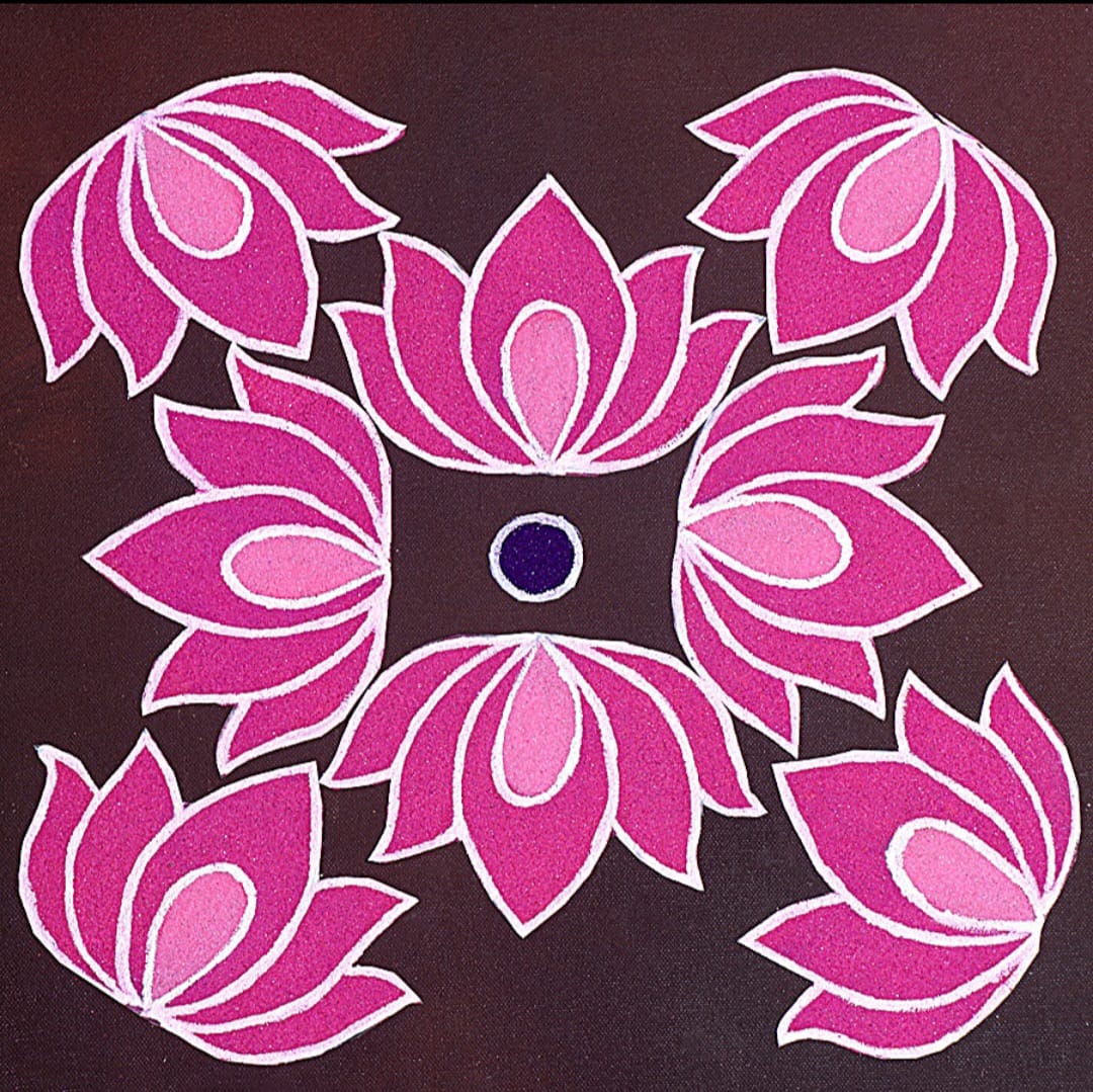 Lotus Bloom vibes Rangoli Patch