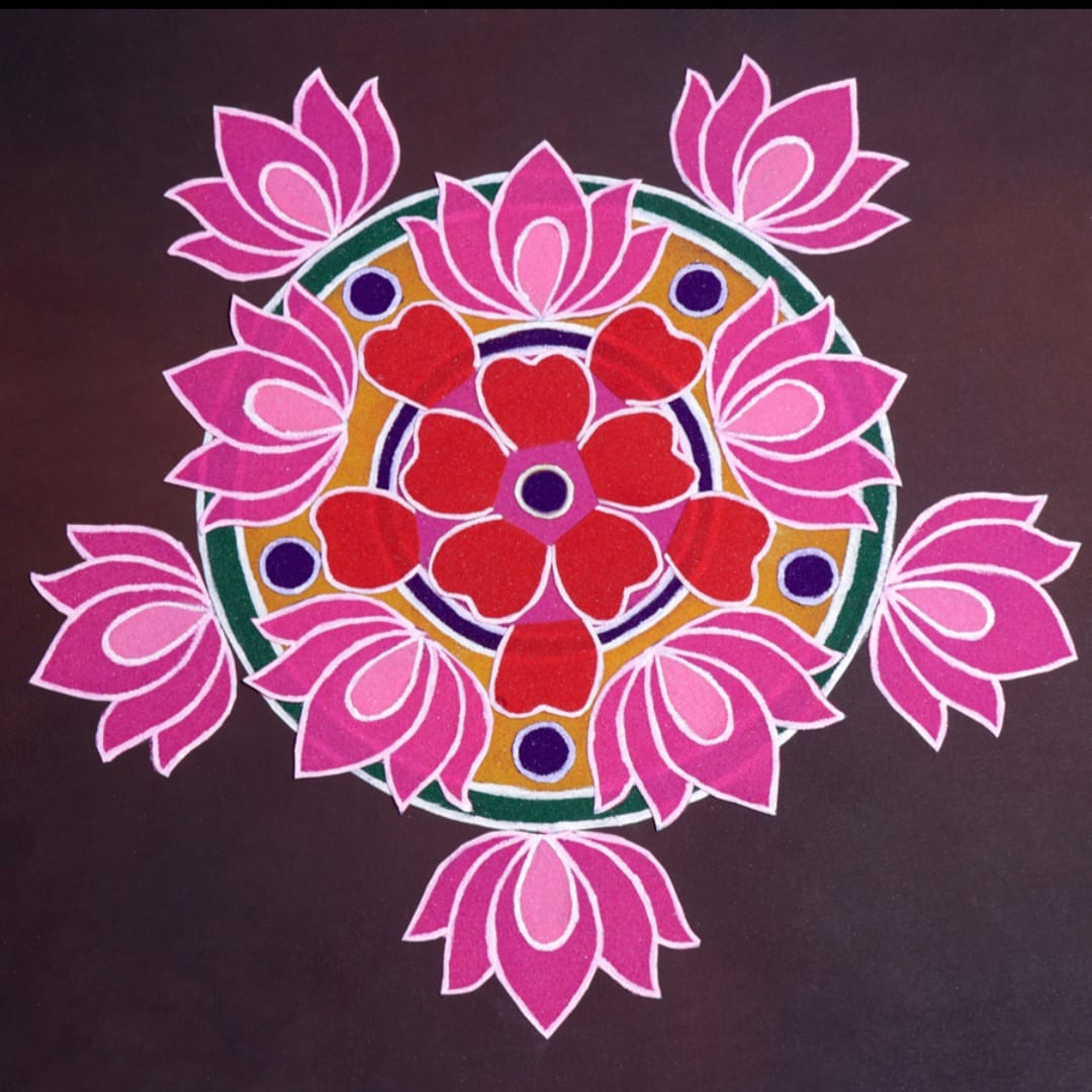 Lotus Bloom vibes Rangoli Patch