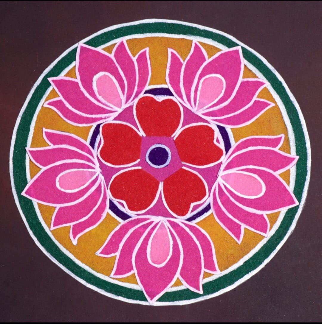 Lotus Bloom vibes Rangoli Patch