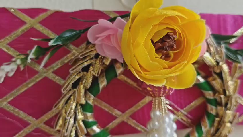 Toran/ Bandhanwar with golden rings