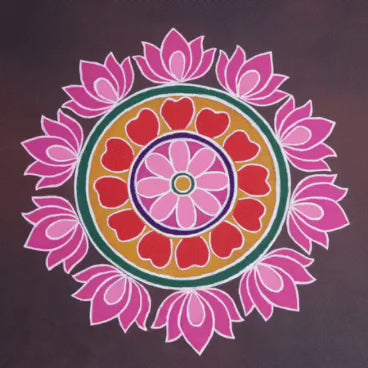 Lotus Bloom vibes Rangoli Patch